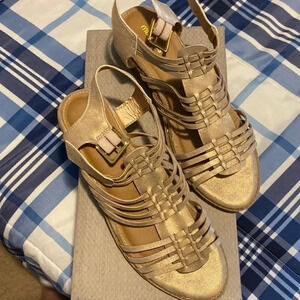 maurice rose gold heel sandals